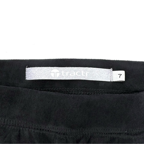 Tractr Girl’s Leggings Size 7 Black Pants Pull-on Faux Suede Moleskin New NWT - Picture 3 of 7